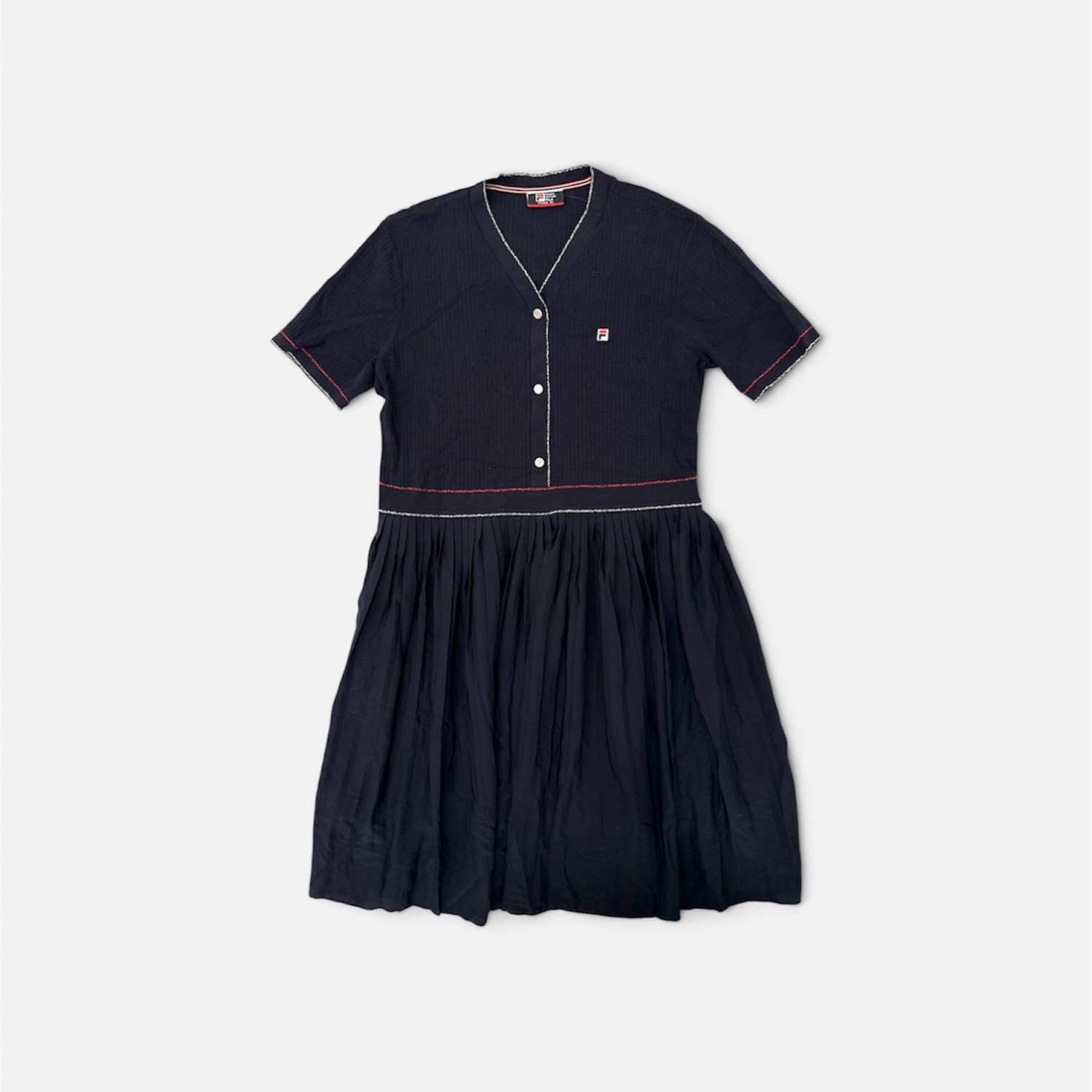 FILA Γυναικείο Navy Φόρεμα με Κουμπιά και Πλισέ Φούστα / Pre-Owned